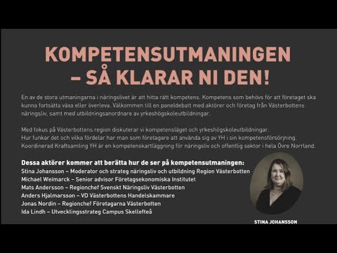 Paneldebatt - Spelbranschen i Norrbotten och Västerbotten - Kompetensutmaningen YH - Västerbotten