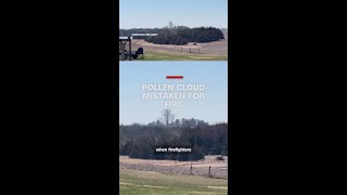 Pollen cloud mistaken for grass fire in Iowa