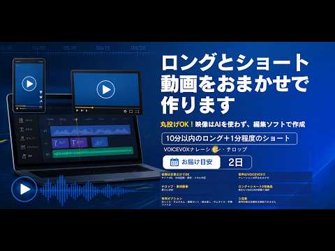 ロングとショート動画をおまかせで作ります イメージ1