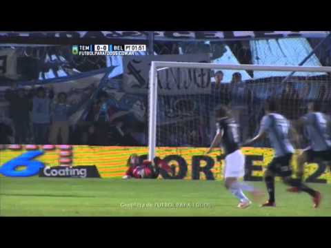 Palo y palo. Temperley 0 - Belgrano 0. Fecha 23. Primera División 2015. FPT.