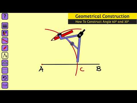 How to Construct angle 60⁰ and 30⁰ using compass