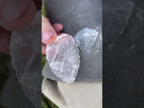 Will Quartz Make an Arrowhead? #crystals #knife #sculpture #survivalknife