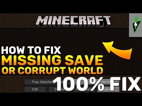 Minecraft - How to FIX MISSING SAVE OR CORRUPT WORLD - Minecraft Tutorial