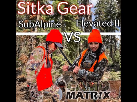 Compare Sitka SubAlpine Vs Sitka Elevated II hunting camo with my new simulated deer vision.