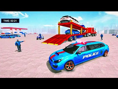 US Police Limo Car Transporter Truck Game - Android Gameplay