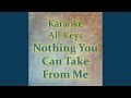 Nothing You Can Take From Me (Karaoke Version)