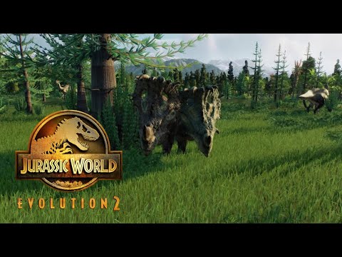 Jurassic World Evolution 2 Biosyn My herd of herbivores.