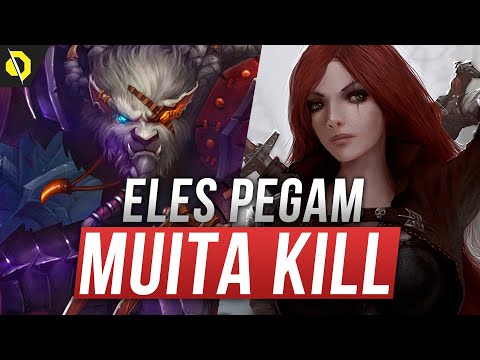 Os 5 campeões com MAIOR média de ABATES POR JOGO no League of Legends