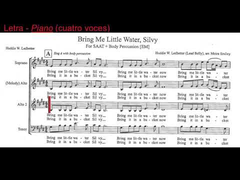 Bring Me Little Water, Silvy - Partitura para coro - tutti y por voces separadas