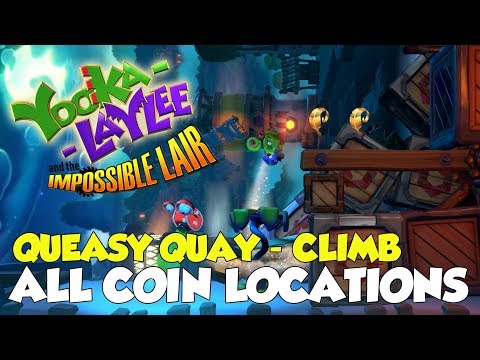 Yooka-Laylee And The Impossible Lair Queasy Quay - Climb All Coin Locations