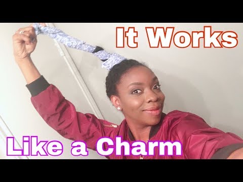 HOW I STRETCH MY NATURAL HAIR with NO HEAT & A GIANT SCARF FAUX LOC Video