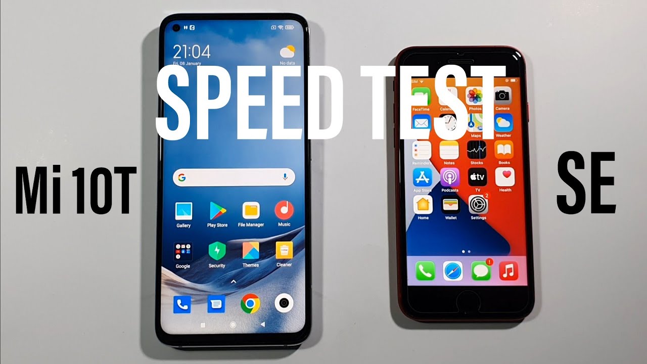 Xiaomi Mi 10T vs Iphone SE 2 Comparison Speed Test
