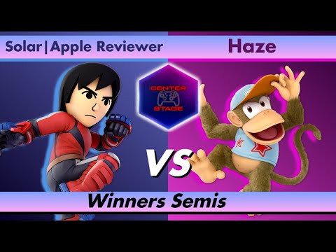 Center Stage #23 - Solar Apple Reviewer (Mii Brawler) vs Haze (Diddy Kong) - Smash Ultimate SSBU