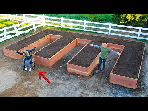 如何建造一個大型高架花園----------供輪椅使用者使用 (How to build a MASSIVE Raised Garden - For Wheelchair Users!)