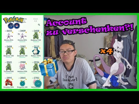 4 Mewtu zu VERSCHENKEN?! 15000 Abo Special Account Verlosung! Pokemon Go! Video