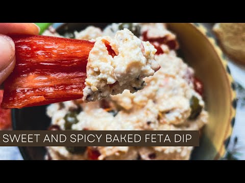 Sweet and Spicy Baked Feta and Tomato Dip