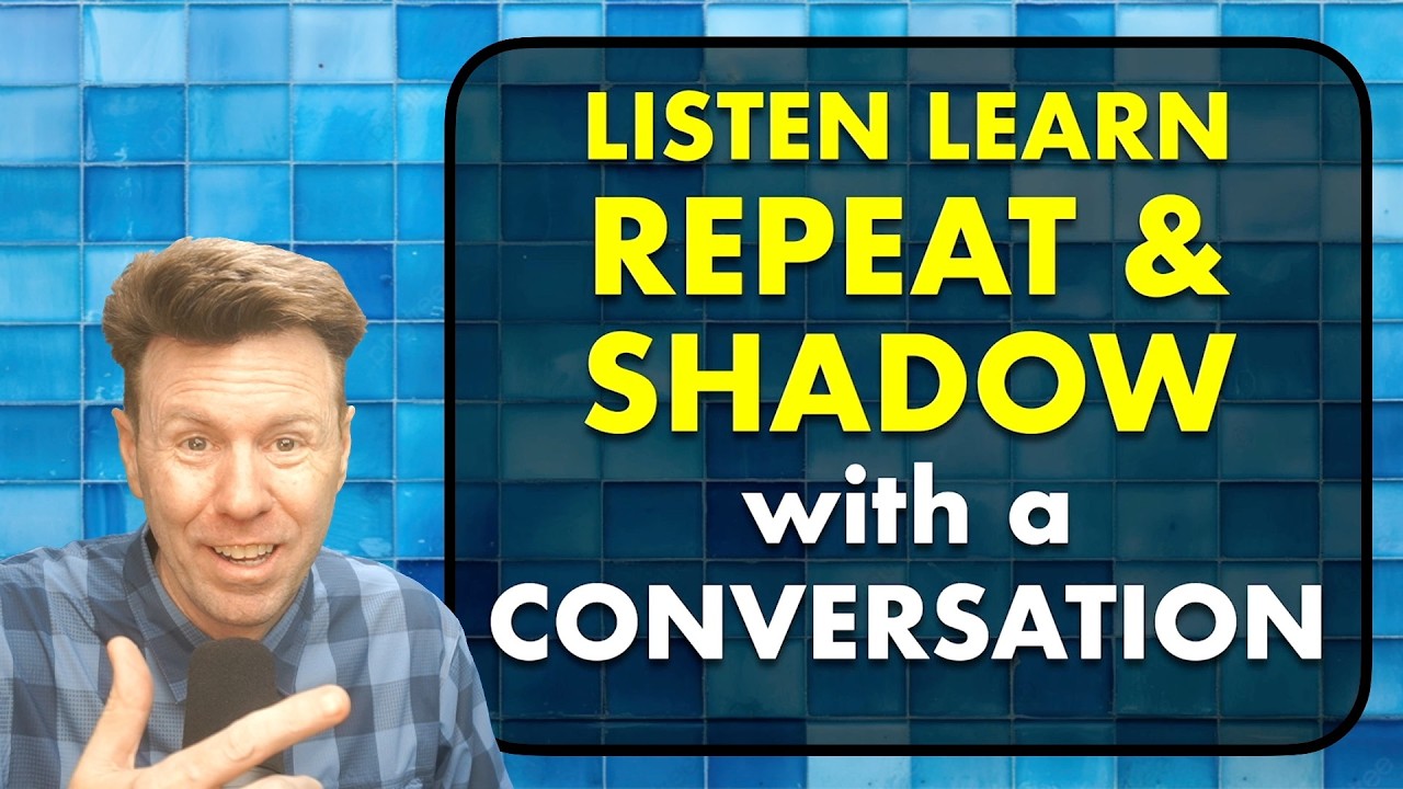 SHADOWING a CONVERSATION at a cafe: English Speaking Practice: Repeat-After-Me