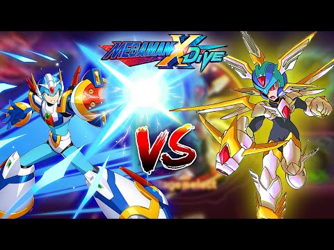 Fourth Armor X Vs Copy X - Guild Boss | Mega Man X DiVE (Mobile Controls PvE)