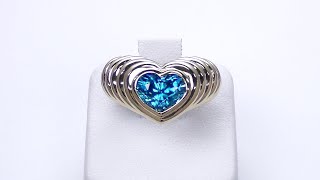 K18 ブルージルコン リング