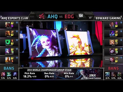 ahq e-Sports vs Edward Gaming | Game 2 Group A S4 LOL World Championship 2014 Day 4 | AHQ vs EDG