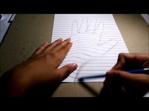 Drawing 3D Hand Illusion