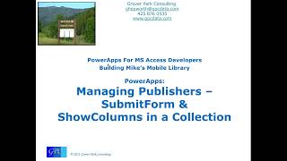 Mike's Mobile Library -- SubmitForm() to Manage Basic Add/Edit Tasks for Publishers -Revised