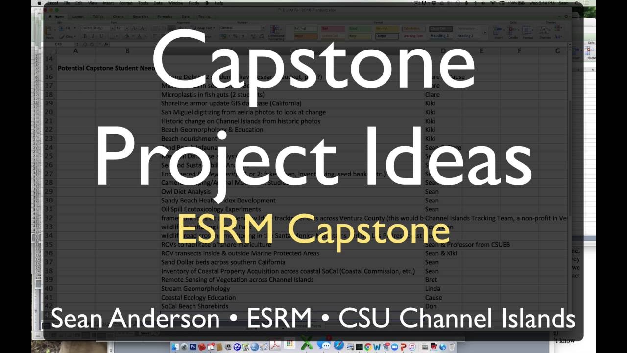 ESRM Capstone Project Ideas