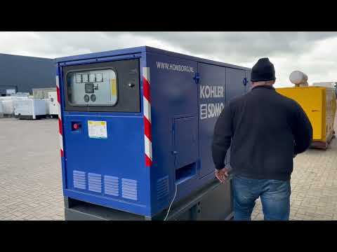 SDMO JS100 John Deere Leroy Somer 100 kVA Silent Rental generatorset stocknr 5296