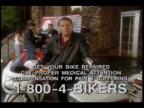 Throwback Russ Brown Motorcycle Attorneys Commercial