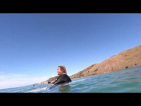 Ricardo Christie Surfing at homespot in Gisborne, New Zealand