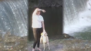 Woman takes off after dog bites man at Blue Hole