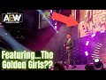 AEW Ring Announcer Justin Roberts' Entrance at Dynamite 9.1.2021 featuring THE GOLDEN GIRLS