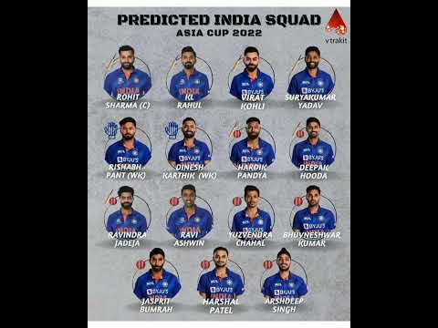 Predicted  India Squad For Asia Cup 2022#Indian Playing Squad For T20 Asia cup 2022#asiacup2023