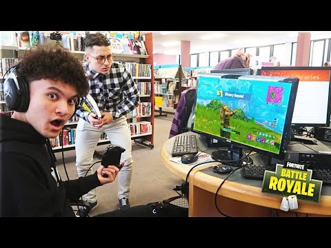 This 15 Year Old Kid Won A Game Of Fortnite In The Library (We Got Kicked Out) Video