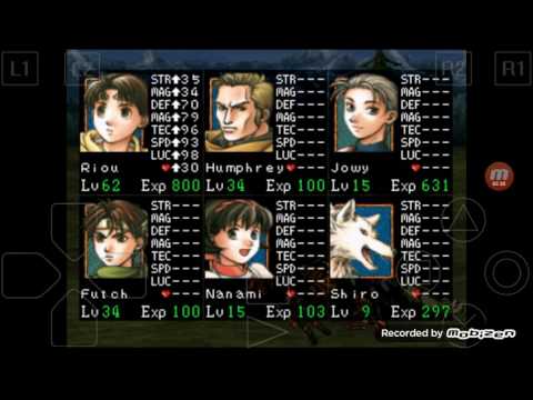 Suikoden II - Easy lvl up guide up to 80 and max stats 255 of str and magic before sindar ruins
