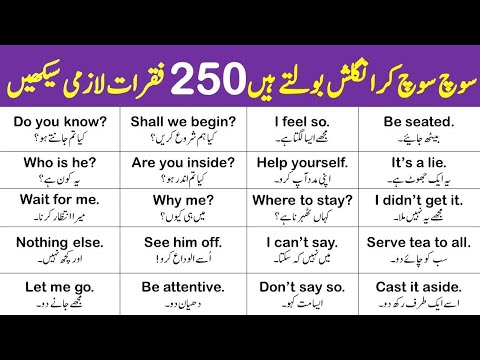 250 daily use english phrases/روز بولے جانے والے چھوٹے انگلش فقرات/learn daily use english sentences