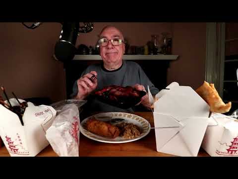 ASMR Windy Friday Night Chinese Food Mukbang