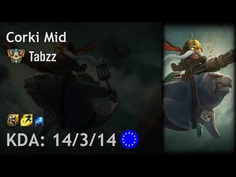 Corki Mid vs Gangplank - Tabzz - EUW Challenger Patch 6.21