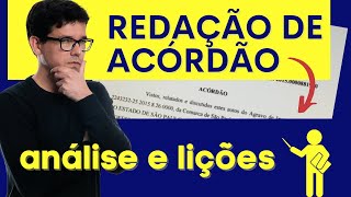 COMO REDIGIR UM ACÓRDÃO
