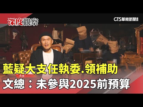 藍疑大支任執委.領補助　文總：未參與2025前預算