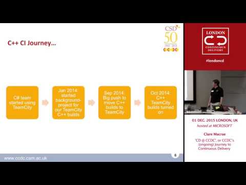 'CD @ CCDC', or CCDC’s (ongoing) Journey to Continuous Delivery from Clare Macrae