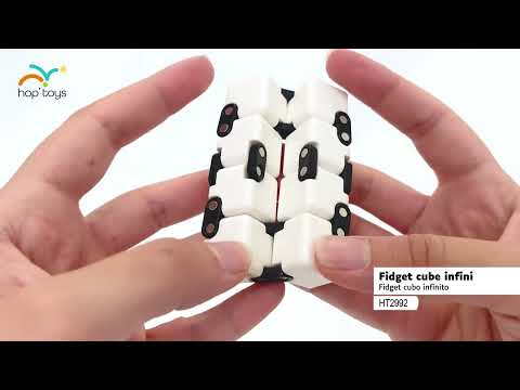 Cartel del vídeo de YouTube para Fidget cubo infinito - blanco