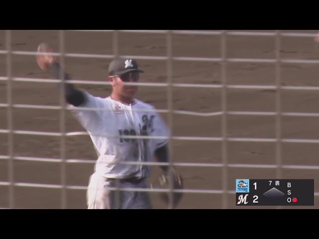 【みやざきPL】マリーンズ・谷村剛 鋭い打球を横っ飛びでキャッチするファインプレー!! 2025年10月16日 千葉ロッテマリーンズ 対 四国アイランドリーグplus選抜