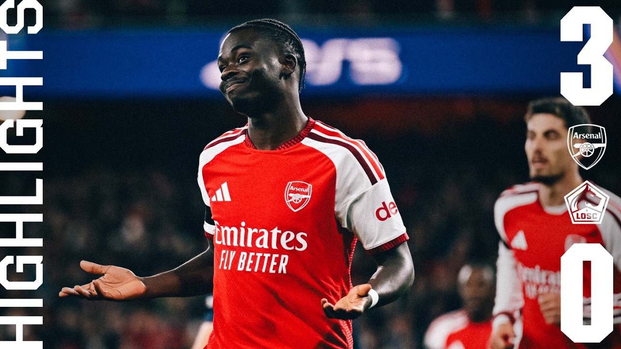 Arsenal FC 3 - 0 Lille OSC highlights