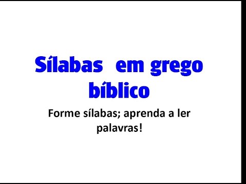 Aprenda o grego bíblico