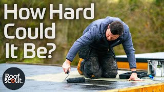 Fitting A Self-Adhesive Flat Roofing Membrane