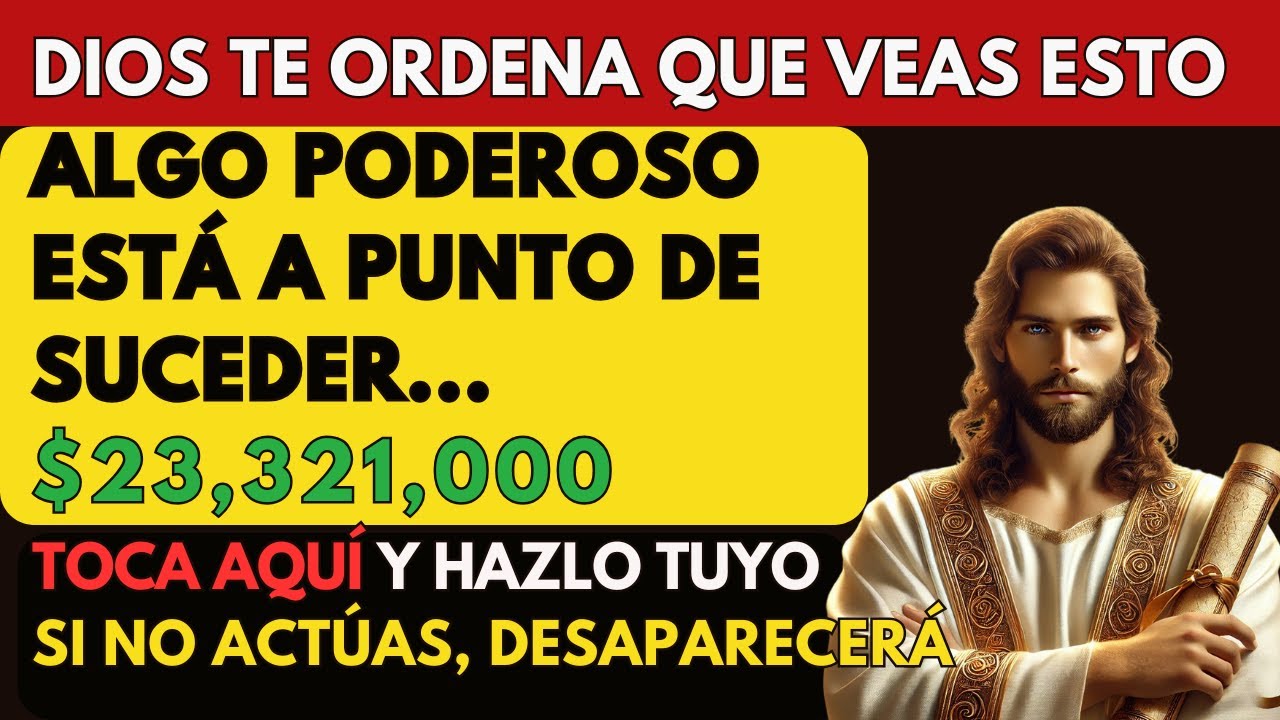 DIOS DICE: TE SERÁN ENTREGADOS AL FINALIZAR ESTA ORACIÓN 🙏🔥 ¡LA ABUNDANCIA ESTÁ TOCANDO