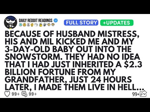 BECAUSE OF HUSBAND MISTRESS, HIS AND MIL KICKED ME AND MY 3-DAY-OLD BABY OUT INTO THE SNOWSTORM...