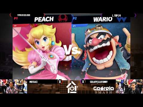 CEO 2019 SSBU - MuteAce(Peach) Vs. Solary| Glutonny(Wario) Smash Ultimate L. Top 24