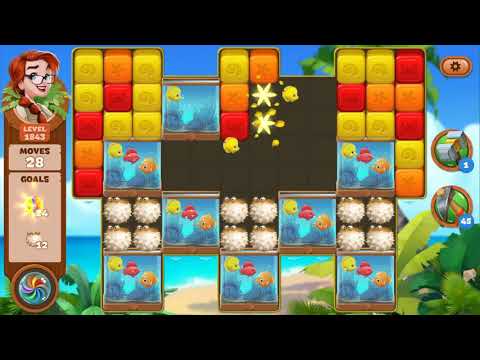 Lost Island Blast Adventure Level 1843 NO BOOSTERS - A S GAMING ✔️